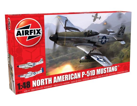 Airfix AX5131 NORTH AMERICAN P-51D MUSTANG KIT 1:48 Modellino