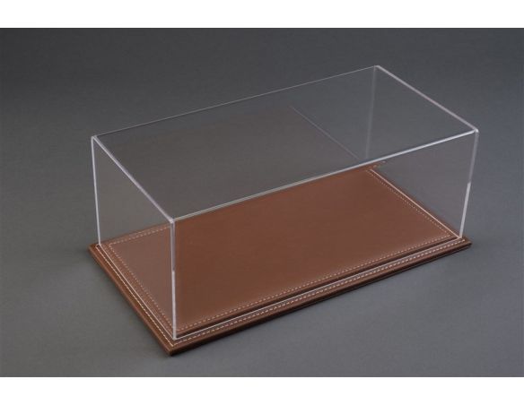 ATLANTIC-CASE ATL10011 MARANELLO DISPLAY CASE W/BROWN LEATHER BASE mm 325x165x125 1:18 Modellino