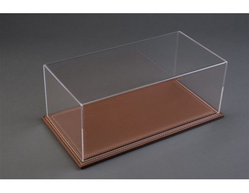 Atlantic ATL10021 MARANELLO DISPLAY CASE W/BROWN LEATHER BASE mm 230x120x85 1:24 Modellino