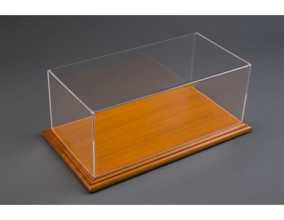 ATLANTIC-CASE ATL10055 AICHI DISPLAY CASE W/CHERRY WOOD BASE (NARROW EDGE) mm 230x120x85 1:24 Modellino