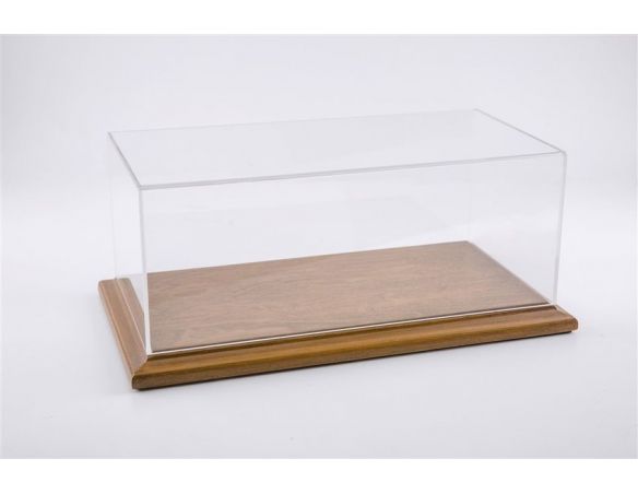 ATLANTIC-CASE ATL10062 MOLSHEIM DISPLAY CASE W/NOCE WOOD BASE (WIDE EDGE) mm 510x245x170 1:12 Modellino