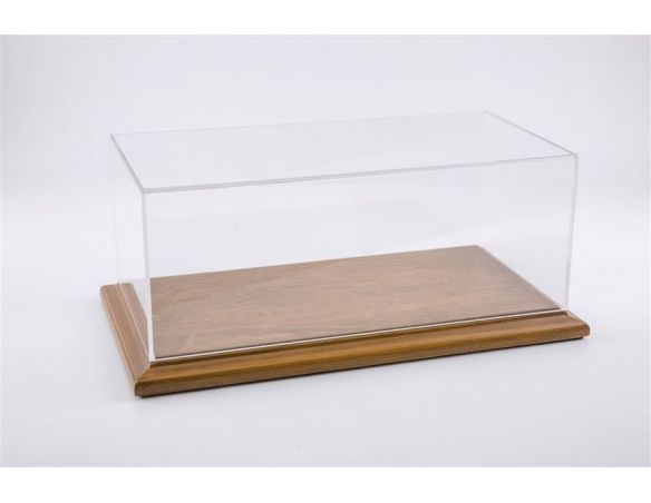 ATLANTIC-CASE ATL10063 MOLSHEIM DISPLAY CASE W/NOCE WOOD BASE (WIDE EDGE) mm 325x165x125 1:18 Modellino