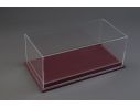 Atlantic ATL10094 MULHOUSE DISPLAY CASE W/BURGUNDY LEATHER BASE mm 510x245x170 1:12 Modellino
