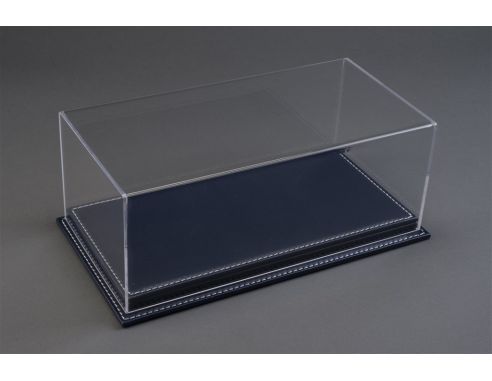 Atlantic ATL10095 MULHOUSE DISPLAY CASE W/DARK BLUE LEATHER BASE mm 510x245x170 1:12 Modellino