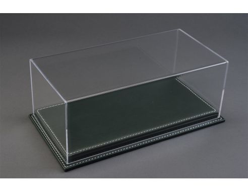Atlantic ATL10096 MULHOUSE DISPLAY CASE W/GREEN LEATHER BASE mm 510x245x170 1:12 Modellino