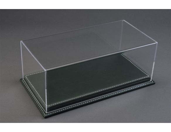 Atlantic ATL10096 MULHOUSE DISPLAY CASE W/GREEN LEATHER BASE mm 510x245x170 1:12 Modellino