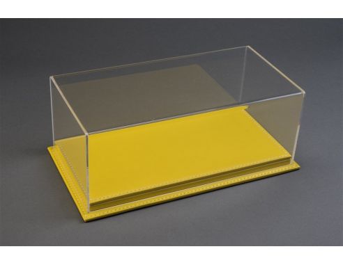 Atlantic ATL10097 MULHOUSE DISPLAY CASE W/YELLOW LEATHER BASE mm 510x245x170 1:12 Modellino
