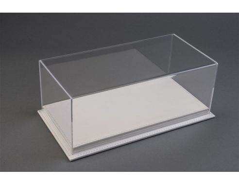 Atlantic ATL10098 MULHOUSE DISPLAY CASE W/WHITE LEATHER BASE mm 510x245x170 1:12 Modellino