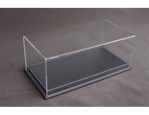 Atlantic ATL10102 MULHOUSE DISPLAY CASE W/ANTRACITE LEATHER BASE mm 510x245x170 1:12 Modellino