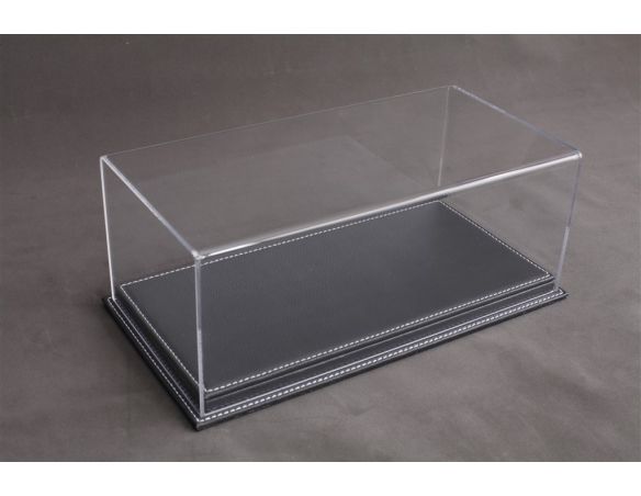 Atlantic ATL10102 MULHOUSE DISPLAY CASE W/ANTRACITE LEATHER BASE mm 510x245x170 1:12 Modellino