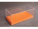 Atlantic ATL10104 MULHOUSE DISPLAY CASE W/ORANGE LEATHER BASE mm 510x245x170 1:12 Modellino