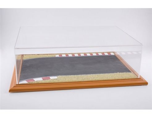 Atlantic ATL30105 RACE TRACK DIORAMA DISPLAY CASE CHERRY WOOD HAND MADE 1:18/1:24 Modellino