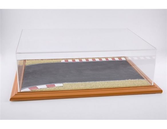 Atlantic ATL30105 RACE TRACK DIORAMA DISPLAY CASE CHERRY WOOD HAND MADE 1:18/1:24 Modellino