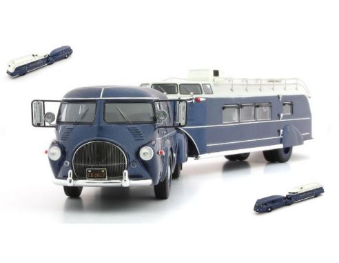Autocult ATC11009 REO TRUCK CURTIS AEROCAR 1938 METALLIC BLUE 1:43 Modellino