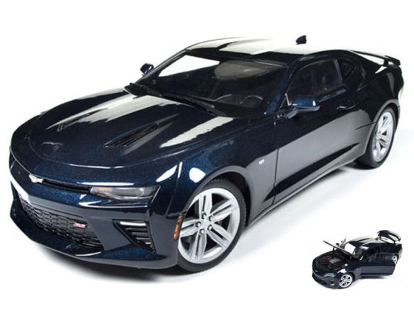 Auto World AW239 CHEVY CAMARO SS 2016 METALLIC DARK BLUE 50th ANNIVERSARY Modellino