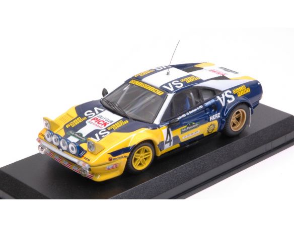 Best Model BT9716 FERRARI 308 GTB Gr.4 N.4 WINNER RALLY PIANCAVALLO 1980 NICO-BARBAN Modellino