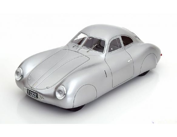 Busch BOS051 PORSCHE TYP 64 BERLIN-ROM-WAGEN SILVER 1:18 Modellino