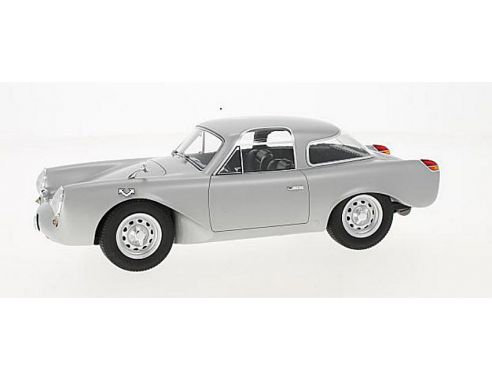 Busch BOS235 PORSCHE GIOCKLER COUPE' 1954 SILVER 1:18 Modellino