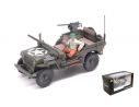 CARARAMA CA90141 JEEP 1/4 Ton.C/MITRAGLIA E FIGURA 1:43 Modellino