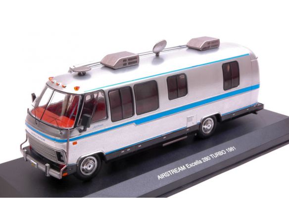 Cararama Motorama CAC003 AIRSTREAM EXCELLA 1981 CHROME/BLACK 1:43 Modellino