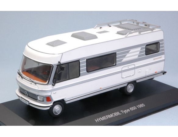 Cararama Motorama CAC004 HYMER MOBIL TYPE 650 CAMPER 1985 WHITE/GREY 1:43 Modellino
