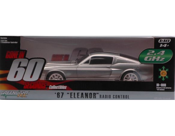 Greenlight GREEN91001 SHELBY GT-500 1967 ELEANOR RADIOCOMANDO 1:18 Modellino