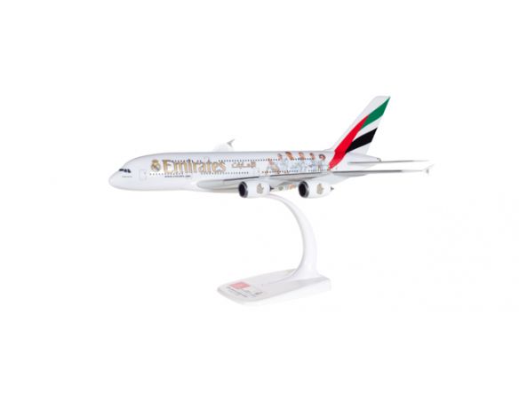 Herpa HP611077 AIRBUS A380-800 EMIRATES REAL MADRID 1:250 cm 28 Modellino