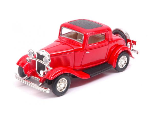 LUCKY DIE CAST LDC94231R FORD 3-WINDOW COUPE  1932 RED 1:43 Modellino