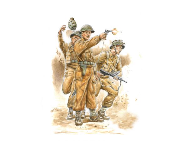 Italeri IT15604 WWII COMMONWEEALTH INFANTRY KIT 1:56 Modellino