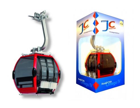 J-Collection JC84001 CABINA OMEGA IV ROSSA BOX cm 9x10x18 1:32 Modellino