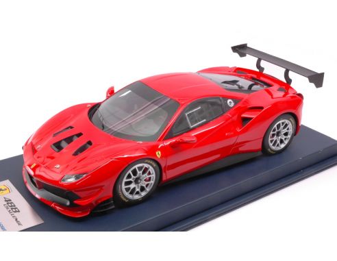 Looksmart LS18RC010C FERRARI 488 CHALLENGE ROSSO SCUDERIA WITHOUT LIVERY C/VETRINA 1:18 Modellino