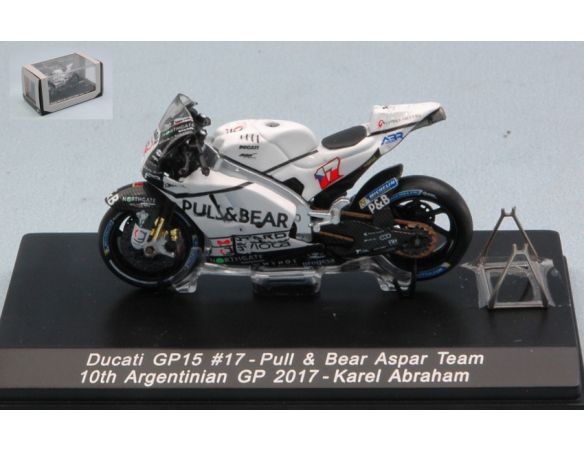 SPARK MODEL M43022A DUCATI GP15 KAREL ABRAHAM 2017 N.17 10th ARGENTINA GP 1:43 Modellino