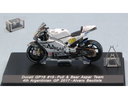 M4 M43023A DUCATI GP16 ALVARO BAUTISTA 2017 N.19 4th ARGENTINA GP 1:43 Modellino