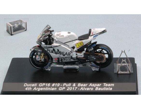 M4 M43023A DUCATI GP16 ALVARO BAUTISTA 2017 N.19 4th ARGENTINA GP 1:43 Modellino