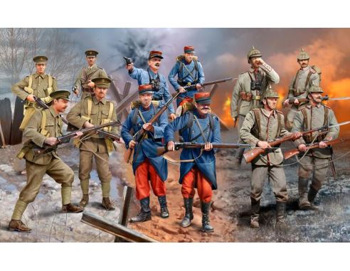Revell RV2451 SET WWI BRITISH/FRENCH/GERMAN INFANTRY KIT 1:35 Modellino