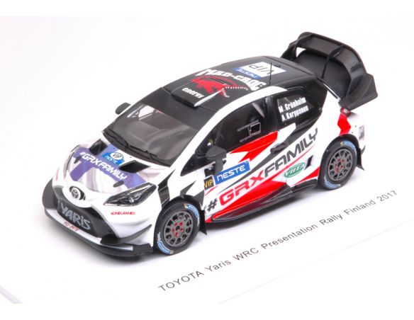 Spark Model S5170 TOYOTA YARIS WRC PRESENTATION N.VIP RALLY FINLAND 2017 GRONHOLM-KARPPAN. Modellino