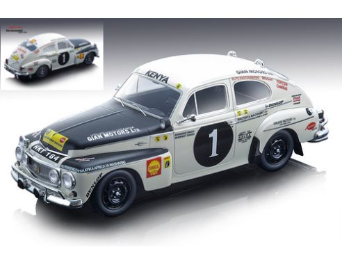 Tecnomodel TMD18106A VOLVO PV544 N.1 WINNER SAFARI RALLY 1965 JOD.SINGH-JAS.SINGH 1:18 Modellino