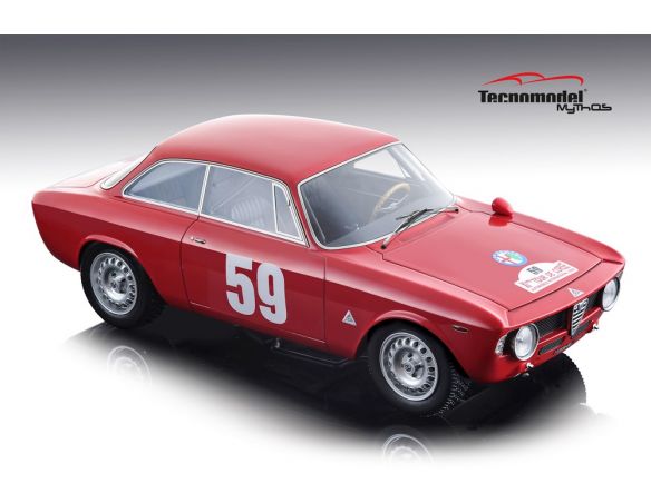 Tecnomodel TMD1860E ALFA ROMEO GIULIA 1600 GTA N.59 TOUR DE CORSE 1966 L.BIANCHI 1:18 Modellino