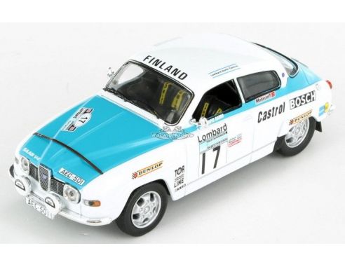Tecnomodel TMD1880B SAAB 96 V4 N.17 13th RAC RALLY 1974 T.RAINIO-K.LETHO 1:18 Modellino