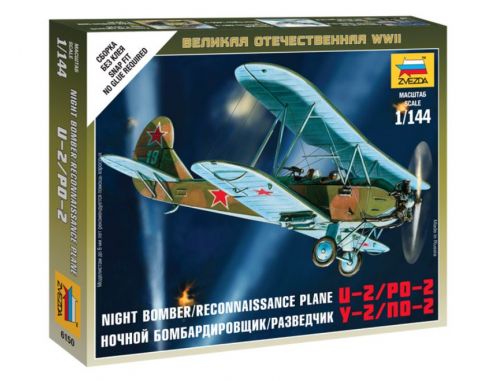 Zvezda Z6150 SOVIET PLANE PO-2 KIT 1:144 Modellino