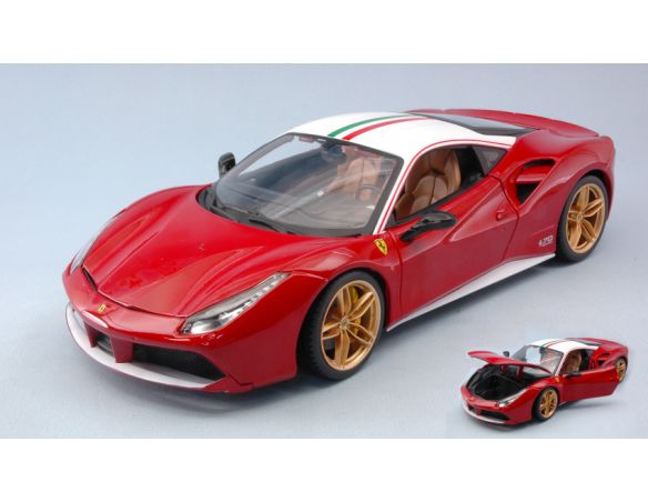 BBURAGO BU76105 FERRARI 488 GTB 70th THE LAUDA 1:18 Modellino