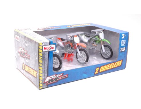 Maisto MI32039C SET 3 MOTO CROSS 1:18 Modellino