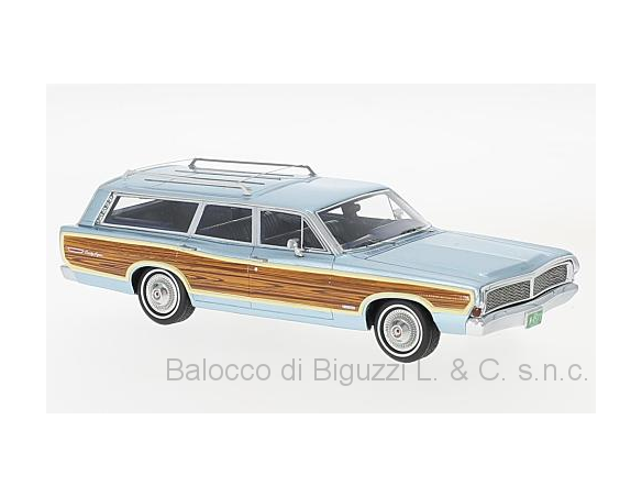 Neo Scale Models NEO47300 FORD LTD COUNTRY SQUIRE 1968 MET.LIGHT BLUE 1:43 Modellino