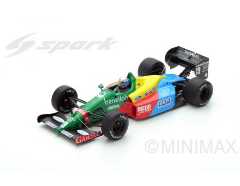 Spark Model S18221 BENETTON B188 A.NANNINI 1988 N.19 3rd BRITISH GP 1:18 Modellino