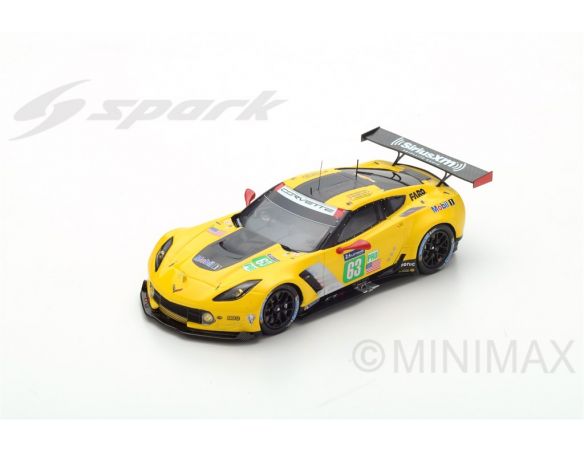 Spark Model S18327 CORVETTE C7 R N.63 20th LM 2017 MAGNUSSEN-GARCIA-TAYLOR 1:18 Modellino