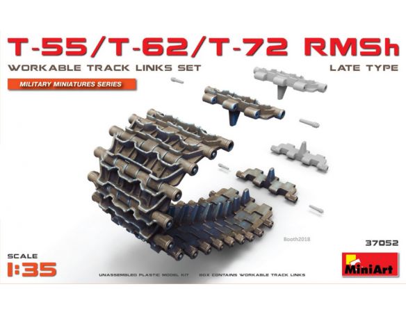 Miniart MIN37052 T-55 62T-72RMShWorkable TrackLinksSet.Late Type KIT 1:35 Modellino