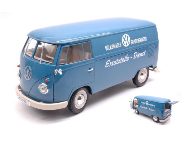 Welly WE18053TDB VW T1 BUS 1963 PANEL VAN VOLKSWAGEN PORSCHEWAGEN 1:18 Modellino