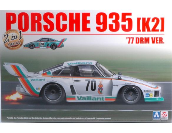 BEEMAX BMX24015 PORSCHE 935 K2 DOUBLE VERSION NURBURGR.N.16 OR NURNBERG N.70  KIT 1:24 Modellino