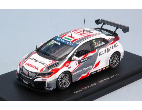 Ebbro EB45569 HONDA CIVIC N.5 WINNER WTCC 2016 N.MICHELISZ 1:43 Modellino