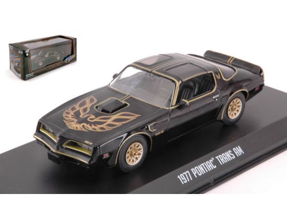 Greenlight GREEN86513 PONTIAC FIREBIRD TRANS AM SMOKEY AND THE BANDIT 1977 BLACK 1:43 Modellino